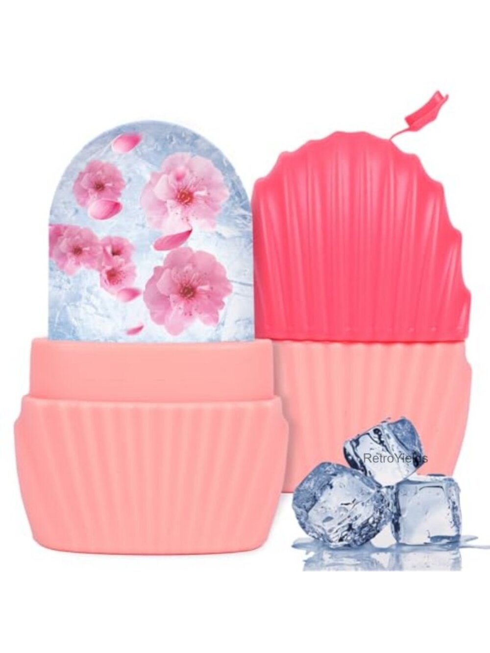 Silicone Ice Roller for Face Eyes Neck Mermaid Shell Shape Skin Care Tool